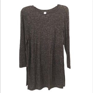 2/$15 Old Navy - Black & Gray Heathered Tunic Tee Small
